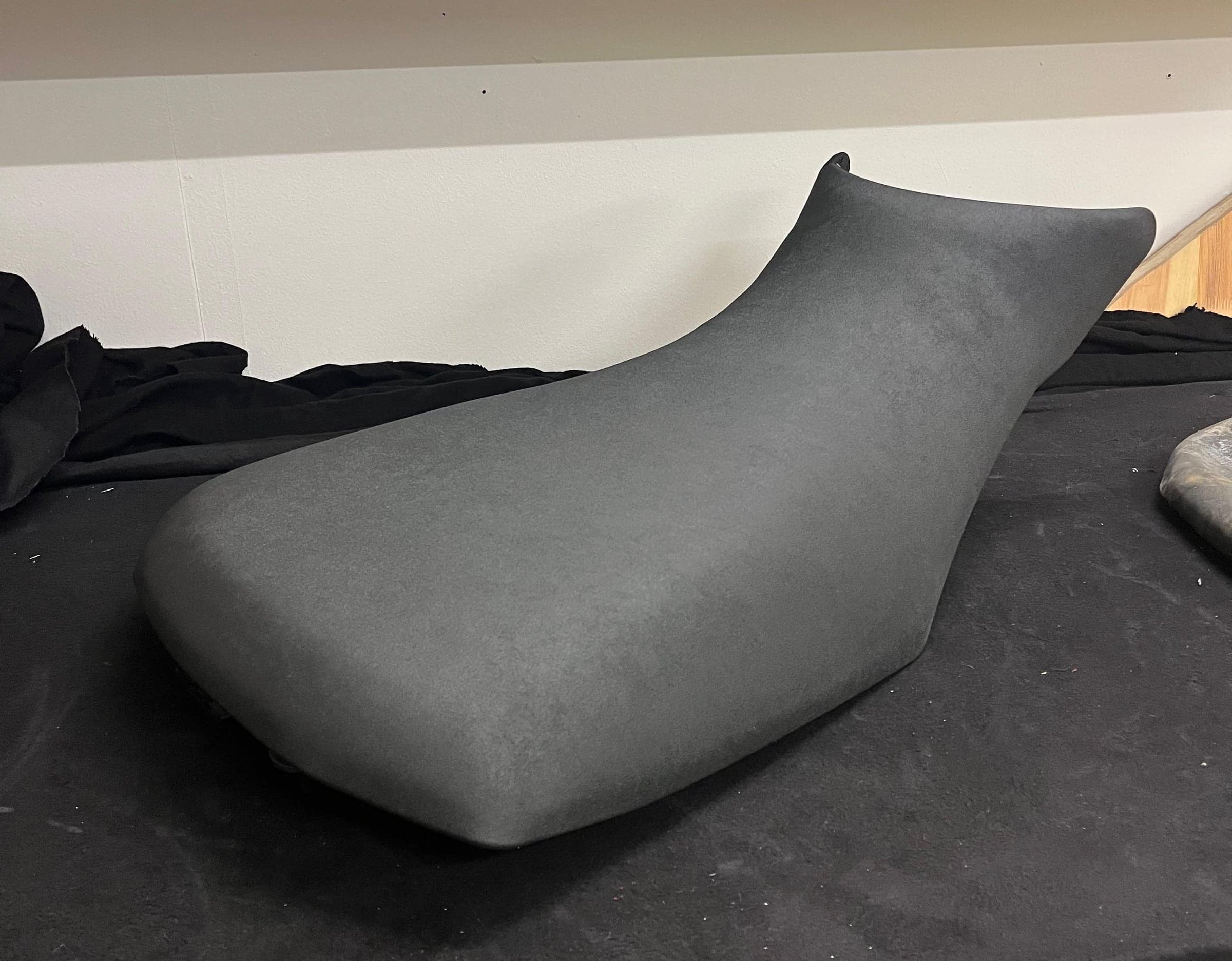 Newly upholstered motorcycle seat